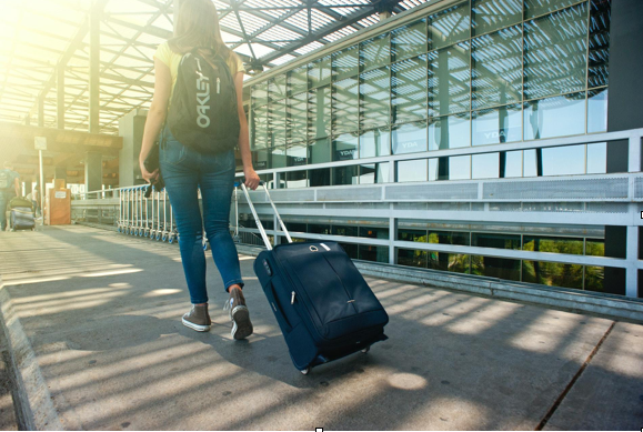 Woman in airport